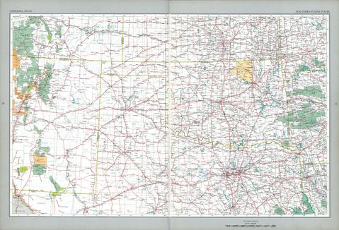 Southern Plains States Map, United States