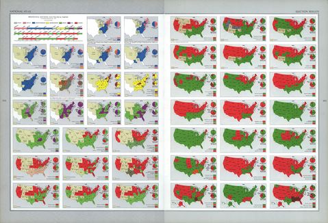 United States Election Results Map from 1796 to 1968