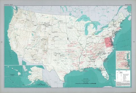 United States Historical Battle Sites Map