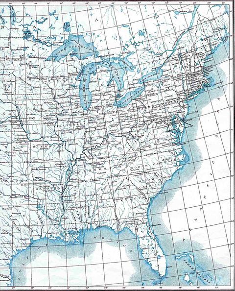 Eastern United States Map 1906