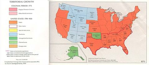 Crecimiento Territorial de Estados Unidos  1870