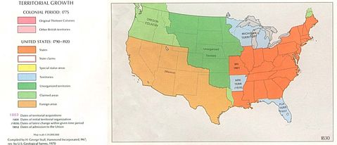 Crecimiento Territorial de Estados Unidos  1830