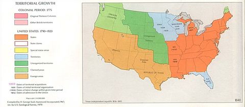 Crecimiento Territorial de Estados Unidos  1840