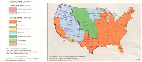 Crecimiento Territorial de Estados Unidos  1850