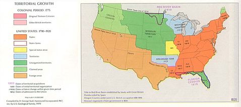 Crecimiento Territorial de Estados Unidos  1820