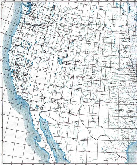 Western United States Map 1906