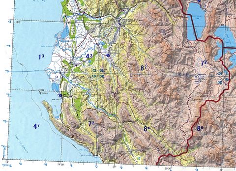 Carta Aeronáutica de Albania Meridional