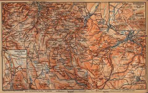 Harz Mountains from Wernigerode to the Brocken 1910