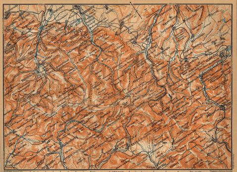 Thuringian Forest, Eastern Section 1910