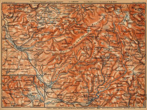 Harz Mountains from Osterode to the Brocken 1910