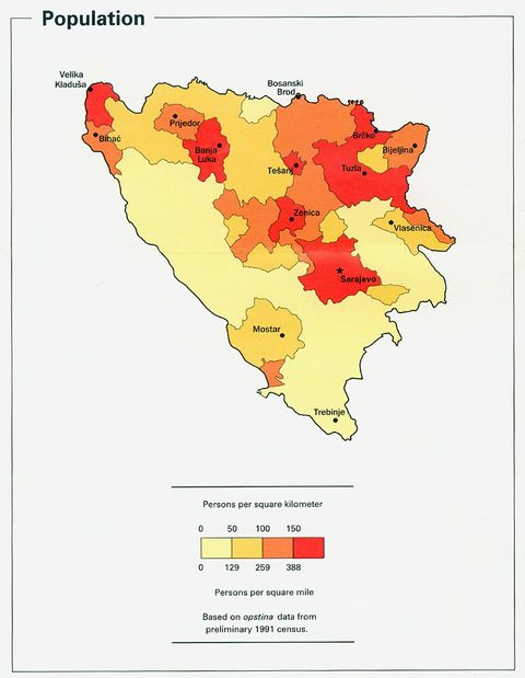 Población De Bosnia Y Herzegovina 1993 Ex