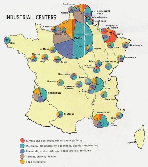 Centros Industriales de Francia 1972