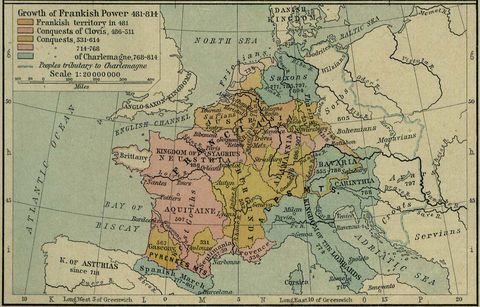 Crecimiento del Poder de los Francos en Europa 481-814