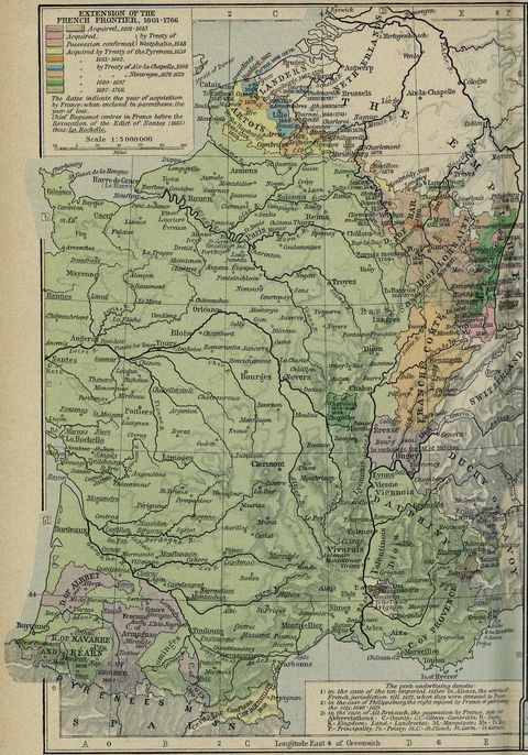 Extensión de las Fronteras Francesas 1601-1766