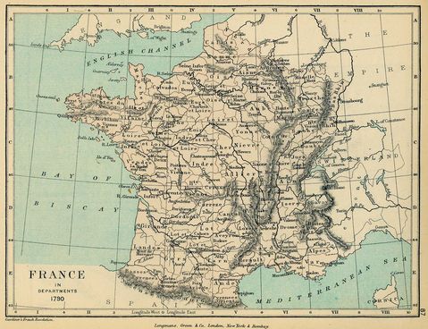 Francia en Departamentos, 1790