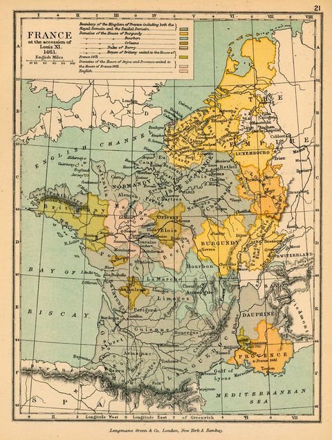 Francia en la asunción  de Luis XI en 1461