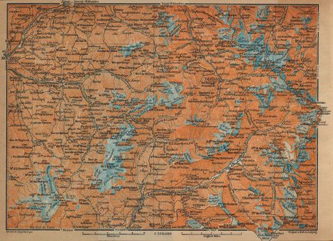 The Tarentaise and Maurienne Map, France 1914