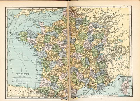 Mapa de Francia 1921