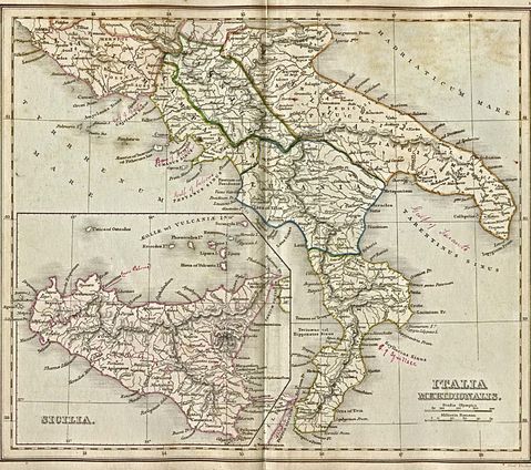 Mapa de Italia (Antigua Italia)