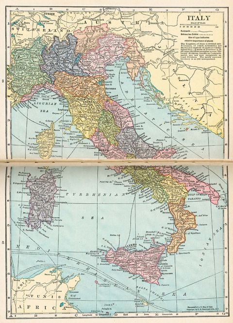 Mapa de Italia 1921