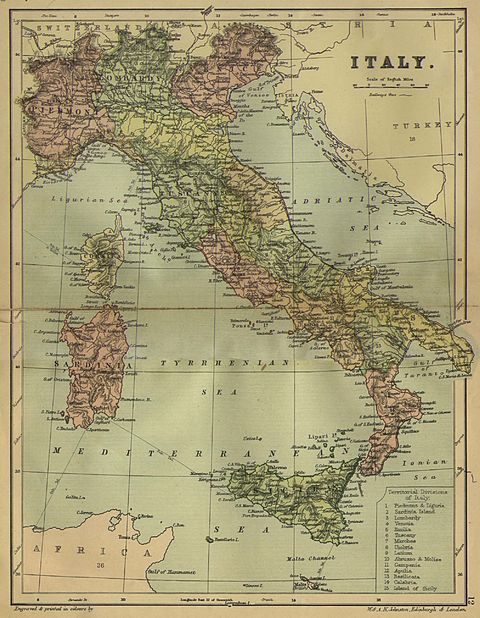 Italy Map 1882