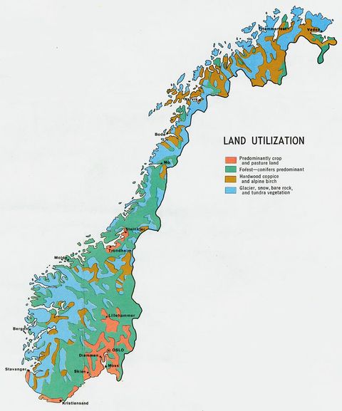 Uso de la Tierra de Noruega 1971