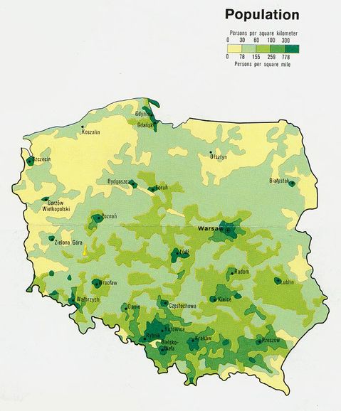 Población de Polonia 1977