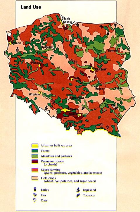 Uso de la Tierra de Polonia 1990