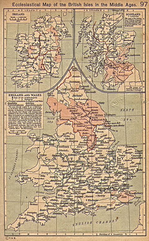 British Isles Ecclesiastical Map