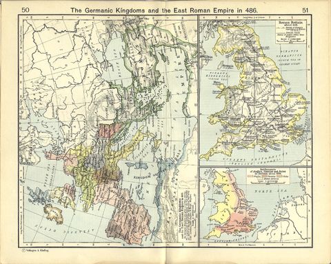 Mapa de Britania (Provincia ROmána) Circa 410