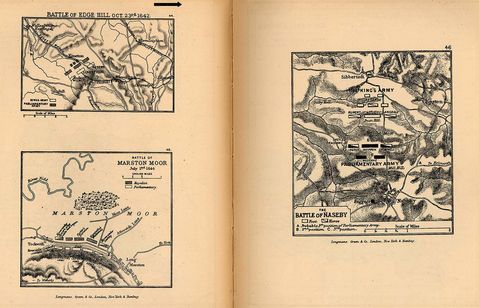 Battles of Edge Hill, Marston Moor, Naseby Map