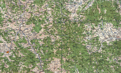 Mapa Físico de Kosovo Norte 1959