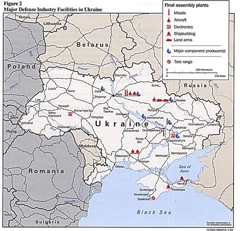 Ukraine Major Defense Industry Facilities 1993