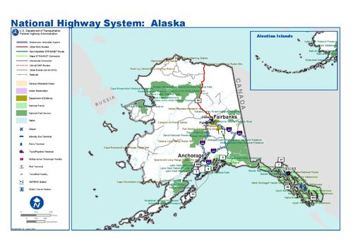 mapa de carreteras de alaska Carreteras de Alaska   Alaska | Gifex