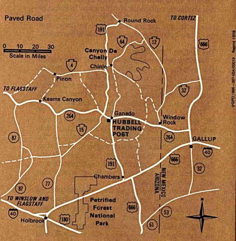 Hubbell Trading Post National Historic Site Area Map | Gifex