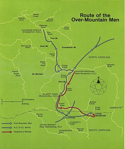 Ruta de los Overmountain Men