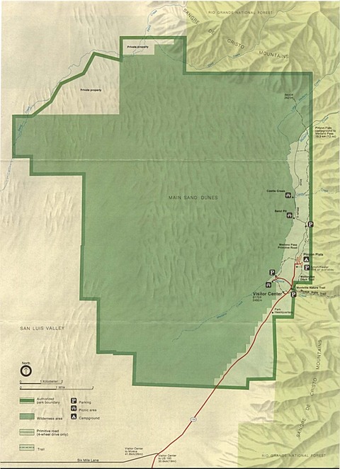 Where to print great sand dunes maps, Great Sand Dunes National Park ...