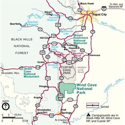 Wind Cave National Park Area Map | Gifex