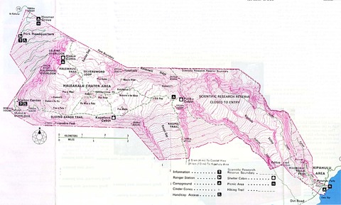 Topografía del Parque Nacional Haleakala