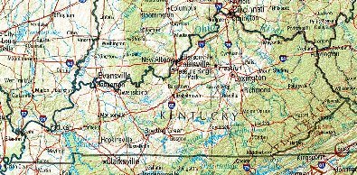 Kentucky Physical Map | Gifex