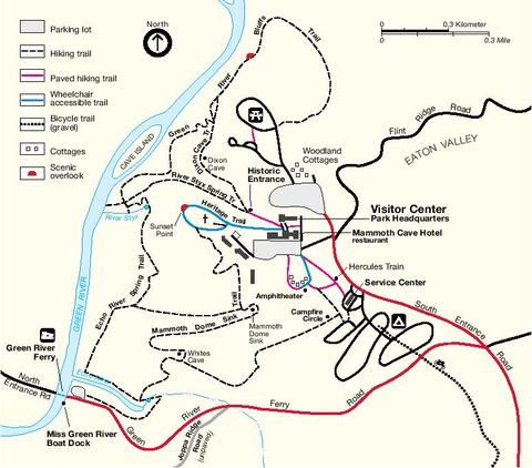 Mammoth Cave National Park Detail Map | Gifex