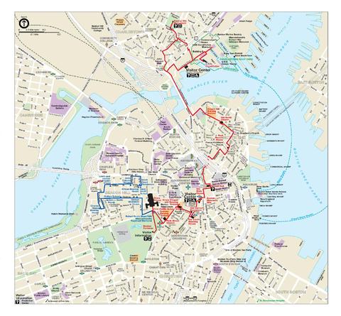 Boston Historical Map, Massachusetts, United States | Gifex