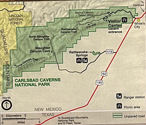 Carlsbad Caverns National Park Map | Gifex