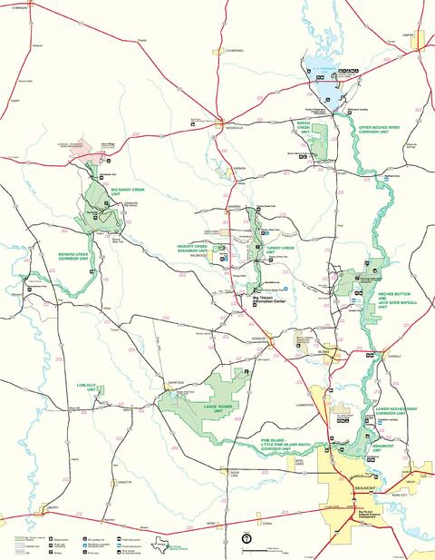 Big Thicket National Preserve Park Map | Gifex