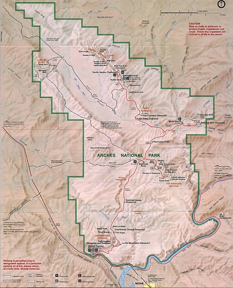 Arches National Park Map