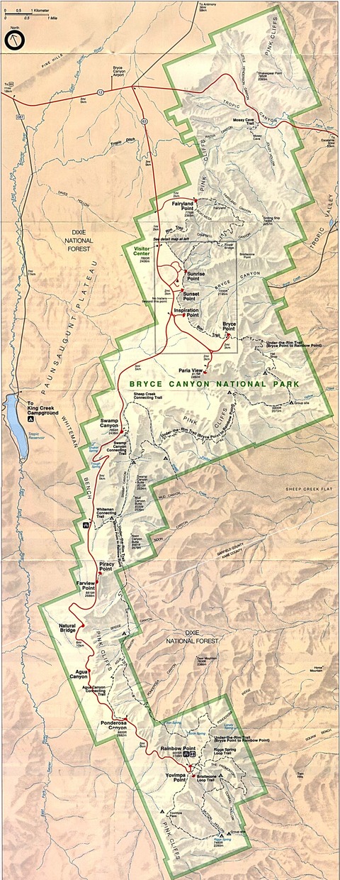 Bryce Canyon National Park Map