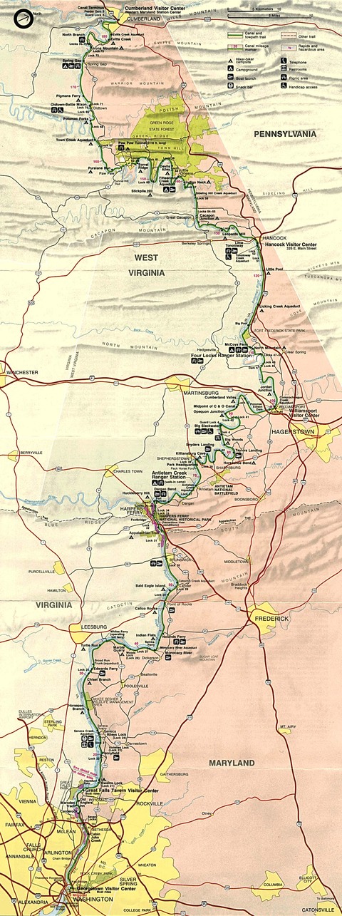 Chesapeake and Ohio Canal National Historic Park Map | Gifex