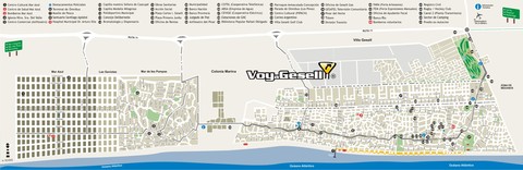 Map of Villa Gesell, Buenos Aires, Argentina