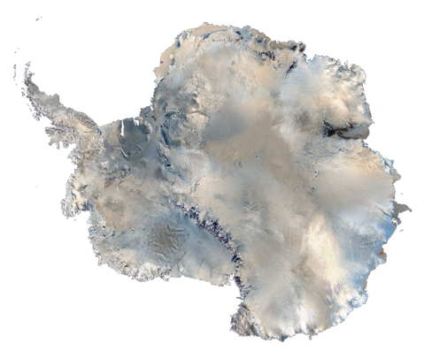 Satellite view of Antarctica