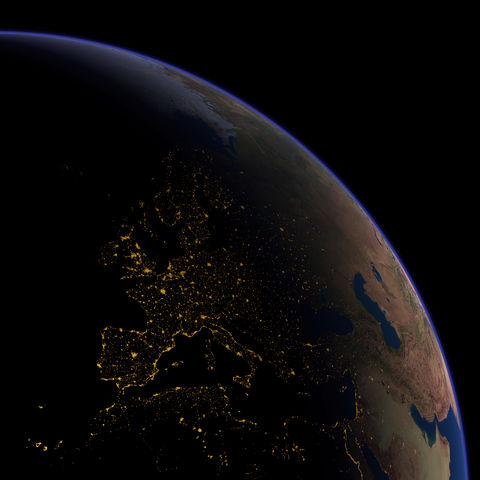 Europe at night